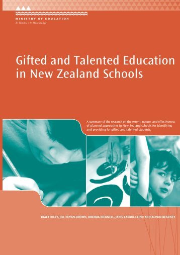 Gifted and talented education in New Zealand schools (PDF, 3 MB)