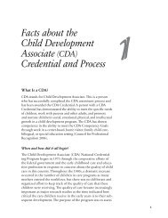 Facts about the Child Development Associate (CDA) - Vermont ...