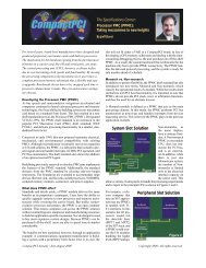 The Specifications Corner: Processor PMC (PPMC) - OpenSystems ...