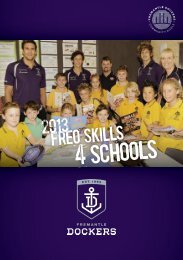 Freo Skills 4 Schools Brochure - Fremantle Football Club