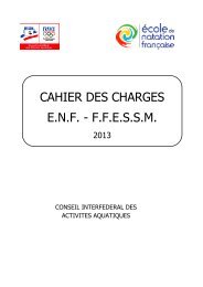 cahier de charges ENF - Commission Nationale Nage Avec palmes