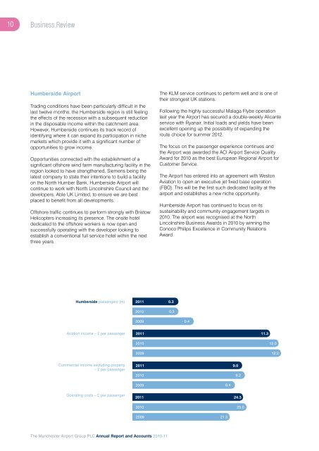 Annual Report and Accounts 2010-11 - Manchester Airport