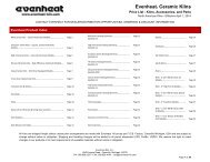 Ceramic Kiln Retail Price List - Evenheat Kilns