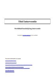 Werkblad Beschrijving Interventie - Movisie