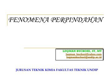 download bahan kuliah - Teknik Kimia UNDIP