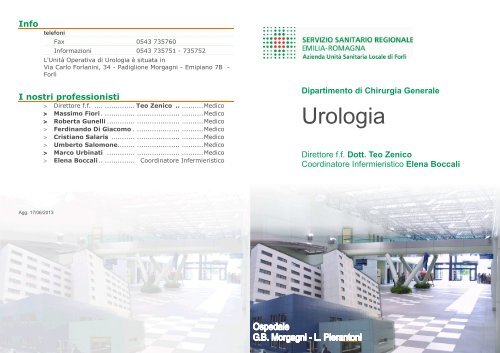 Scarica opuscolo informativo in formato pdf - Azienda USL di Forlì