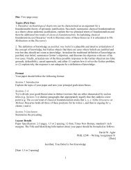 1 Due: Two-page essay Topics (Pick One) 1 ... - David W. Agler