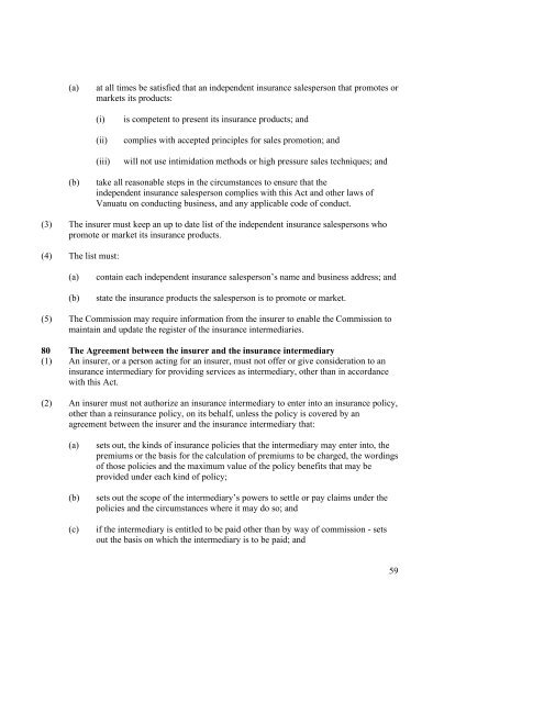 Insurance Act No.54 of 2005 - Vanuatu Financial Services ...