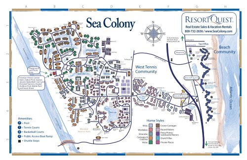 Map Of Sea Colony Sea Colony - Resortquest Real Estate