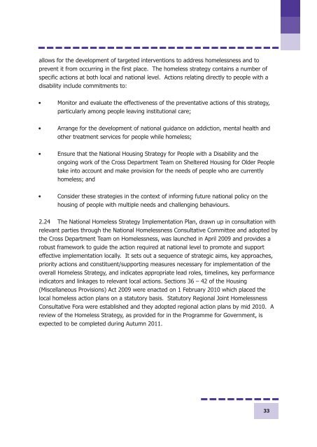 National Housing Strategy for People with a Disability 2011 - 2016