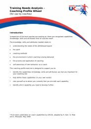 Training Needs Analysis - Coaching Profile Wheel (pdf) - Kent Sport