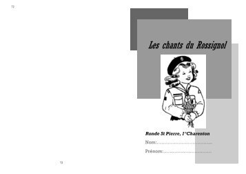 carnet de chant du rossignol - jeannette de charenton - Free