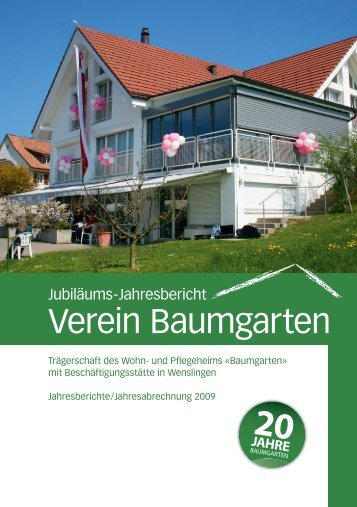 Jahresbericht 2009 - Wohnheim Baumgarten