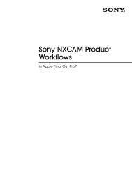 NXCAM Workflow Guide - Sony