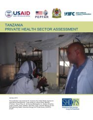 tanzania private health sector assessment - SHOPS project