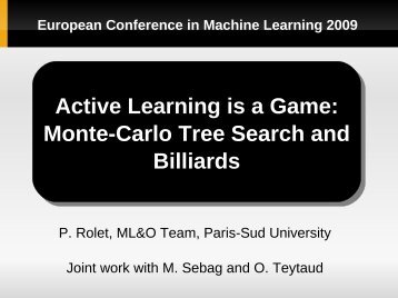 Monte-Carlo Tree Search and Billiards - VideoLectures