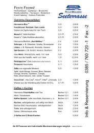 Preisliste Getränke 2010-06-01