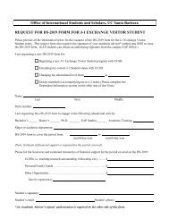 request for ds-2019 form for j-1 exchange visitor student - Office of ...