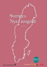 Till Sveriges Nya Geografi 2010 - Arena fÃ¶r tillvÃ¤xt