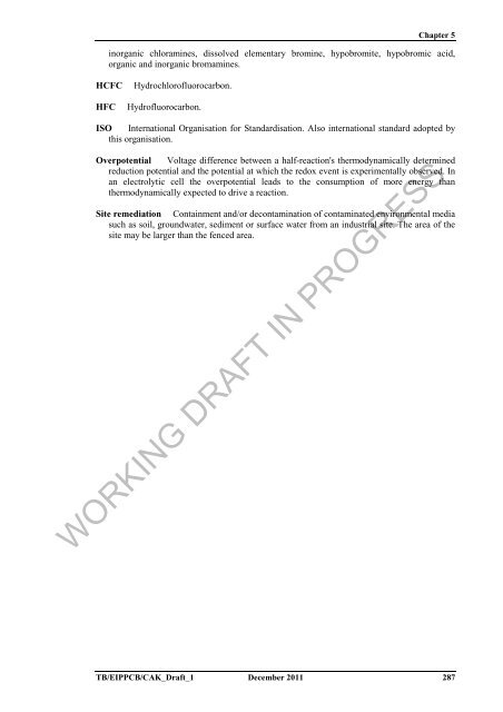 (BAT) Reference Document for the Production of Chlor-alkali ...