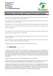 RÃ©glement crÃ©che Lucie Aubrac pour l'accueil ponctuel - AchÃ¨res