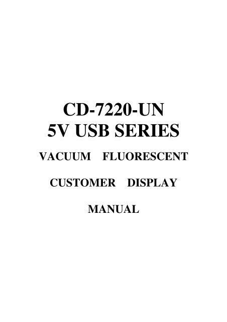 Cd5220 pole display drivers manual