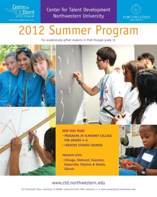 2012 Summer Program - Center for Talent Development ...