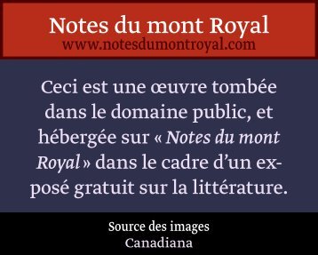 Iv - Notes du mont Royal