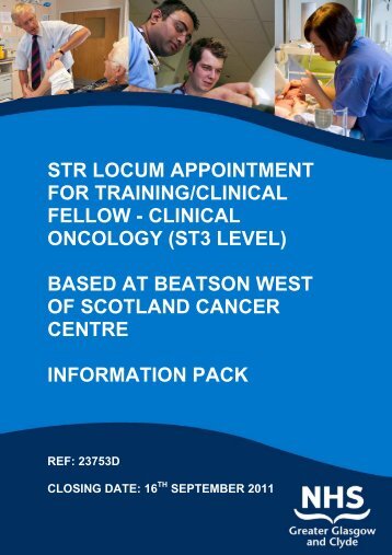 ST3 LEVEL - NHS Greater Glasgow and Clyde