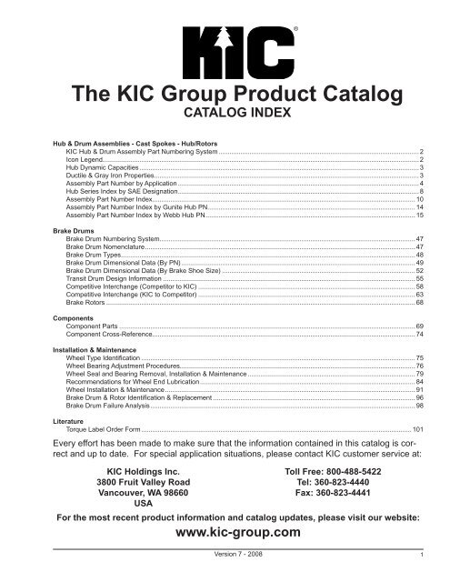 Gunite Brake Drum Cross Reference Chart