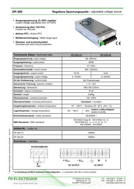 DP-200 - FG-Elektronik GmbH