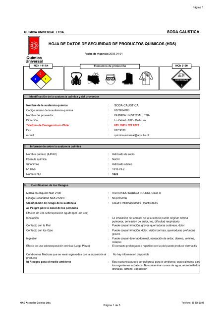 anexo v hoja de seguridad soda caustica