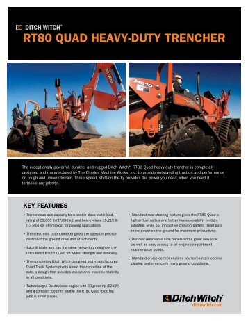 RT80 QUAD HEAVY-DUTY TRENCHER - Ditch Witch