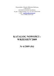 Katalog nowoÅci nr 6/2009 r. [wrzesieÅ 2009 r.] - WojewÃ³dzka i ...