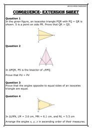 Congruence- Extension Sheet - Math with JM - home