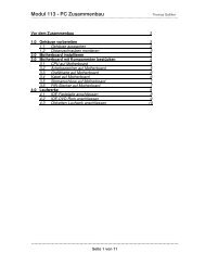 Modul 113 - PC Zusammenbau - ThomasGalliker.ch