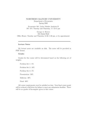 Syllabus - Northern Illinois University