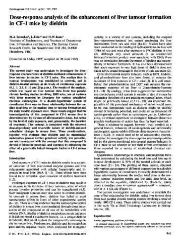 Dose-response analysis of the enhancement of liver tumour ...