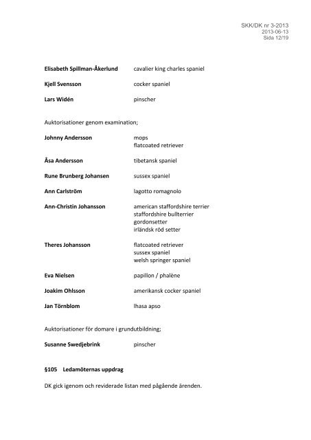 SKK/DK nr 3-2013 - Svenska Kennelklubben