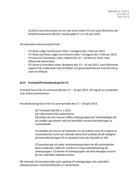 SKK/DK nr 3-2013 - Svenska Kennelklubben