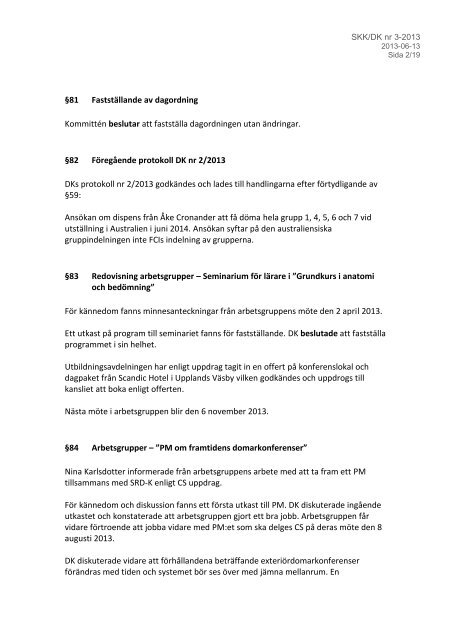 SKK/DK nr 3-2013 - Svenska Kennelklubben