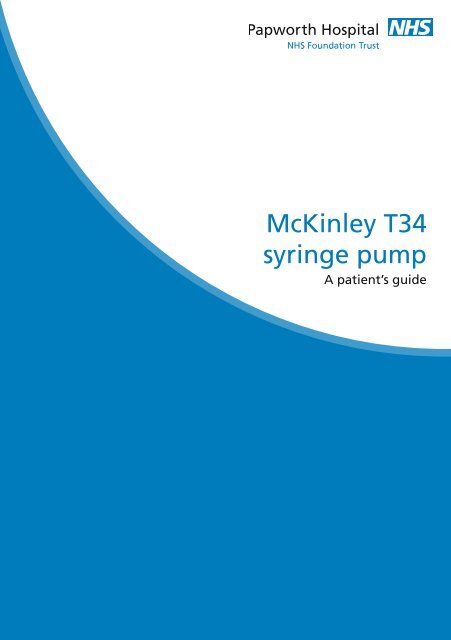 McKinley T34 syringe pump - Papworth Hospital