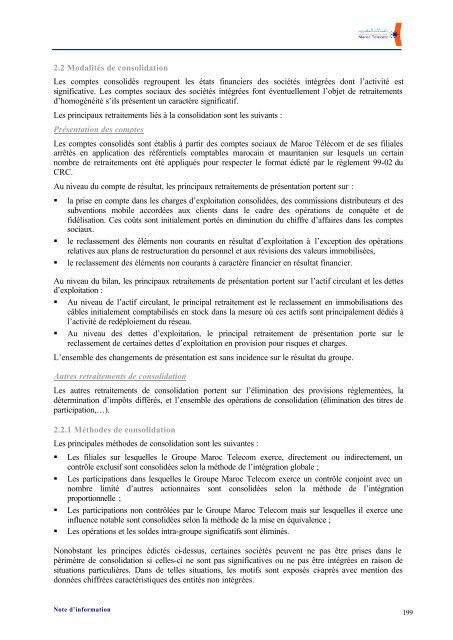 Note d'information dÃƒÂ©finitive (CDVM) - Maroc Telecom