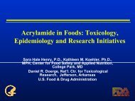 Acrylamide in Foods: Toxicology, Epidemiology and ... - jifsan