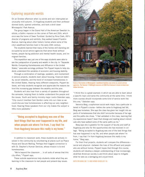 this PDF for more - Augsburg College