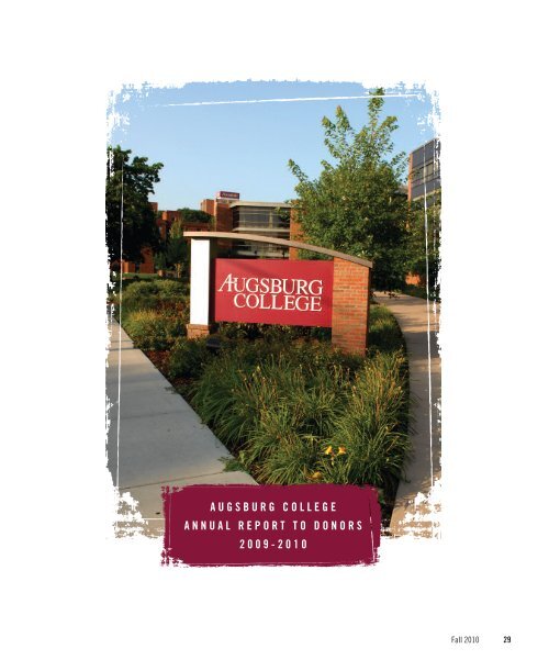 this PDF for more - Augsburg College