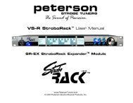 VS-R StroboRackâ„¢ User Manual - Peterson Tuners