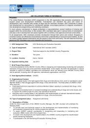 Monitoring Evaluation Specialist - United Nations Volunteers