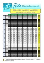 GRILLE DE SALAIRES MAITRISES +0,5% au 1er juillet 2011 - Unsa