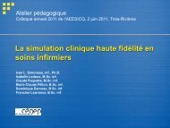 Simulation clinique haute fidÃ©litÃ© en Soins infirmiers - aeesicq